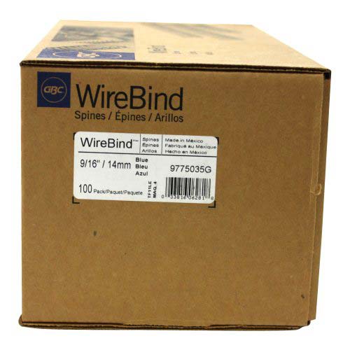 GBC Premium Blue 9/16" 3:1 Twin Loop Wire - 9775035