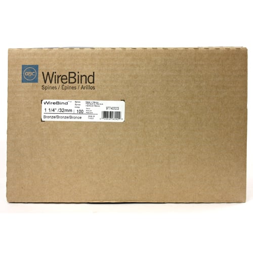 GBC Premium Bronze 1-1/4" Twin Loop Wire - 9774032