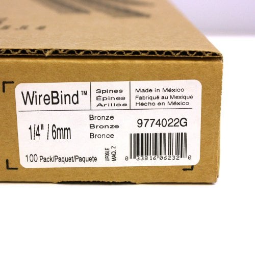 GBC Premium Bronze 1/4" 3:1 Twin Loop Wire - 9774022