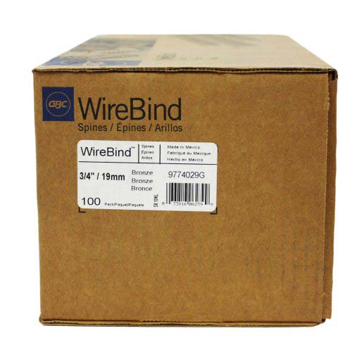 GBC Premium Bronze 3/4" 2:1 Twin Loop Wire - 9774029