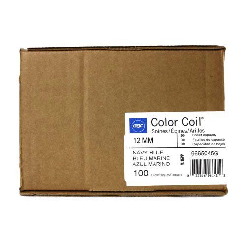 GBC Premium ColorCoil 12mm Navy Spiral Coils - 9665045