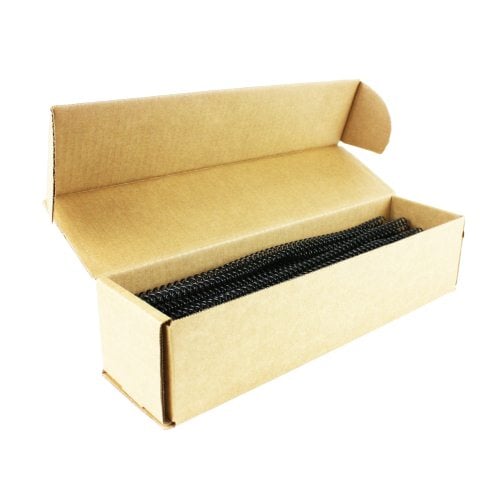 GBC Premium ColorCoil 6mm Black Spiral Coils - 10 Boxes (100/Box) - Clearance Sale