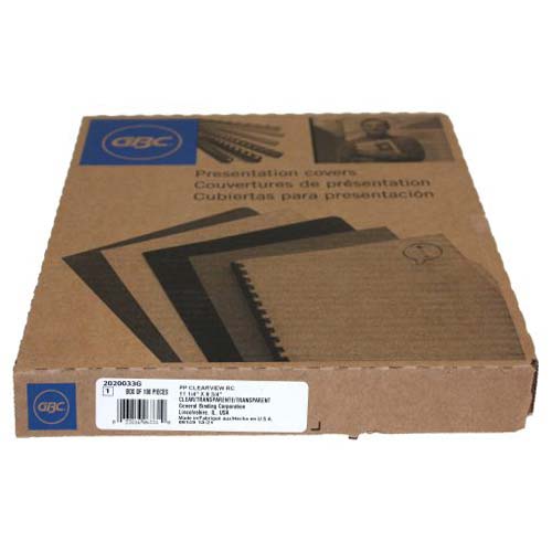 GBC Premium Copolyester 10mil 8.75" x 11.25" Covers 100pk - 2020033