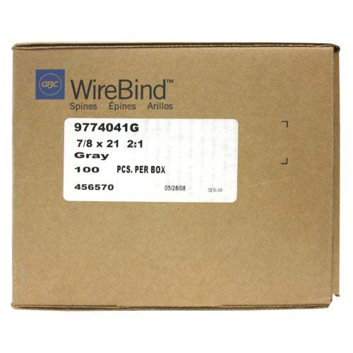 GBC Premium Gray 7/8" 2:1 Twin Loop Wire - 9774041