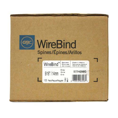 GBC Premium Gray 9/16" 3:1 Twin Loop Wire - 9774038