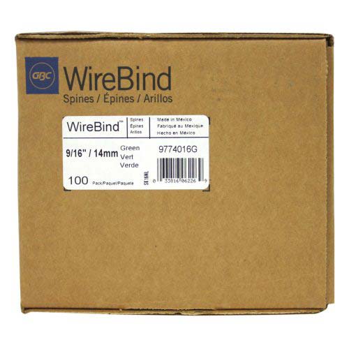 GBC Premium Green 9/16" 3:1 Twin Loop Wire - 9774016