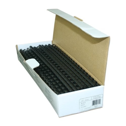 GBC Premium Matte Black Plastic Combs - 100pk