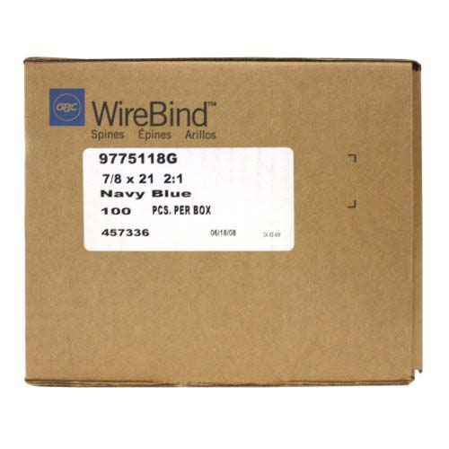 GBC Premium Navy 7/8" 2:1 Twin Loop Wire - 9775118
