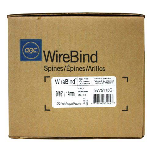 GBC Premium Navy 9/16" 3:1 Twin Loop Wire - 9775115