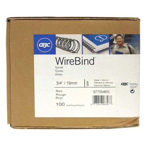 GBC Premium Red 3/4" 2:1 Twin Loop Wire - 9775046
