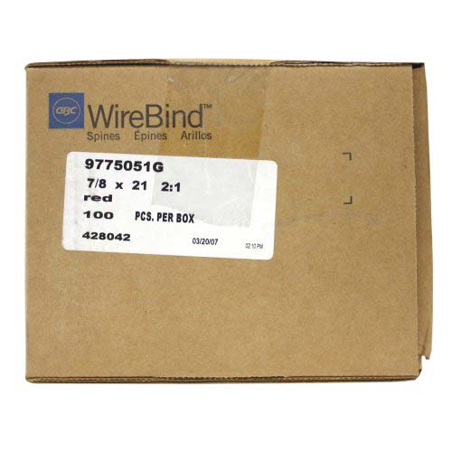GBC Premium Red 7/8" 2:1 Twin Loop Wire - 9775051