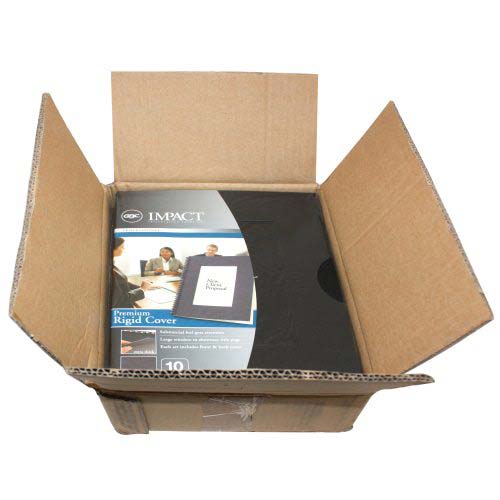 GBC Premium Rigid Black Poly Binding Covers - 2001891