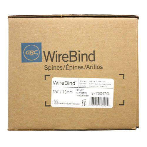 GBC Premium Silver 3/4" 2:1 Twin Loop Wire - 9775047