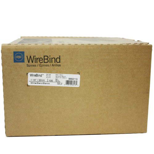 GBC Premium White 1-1/4" Twin Loop Wire - 9665211