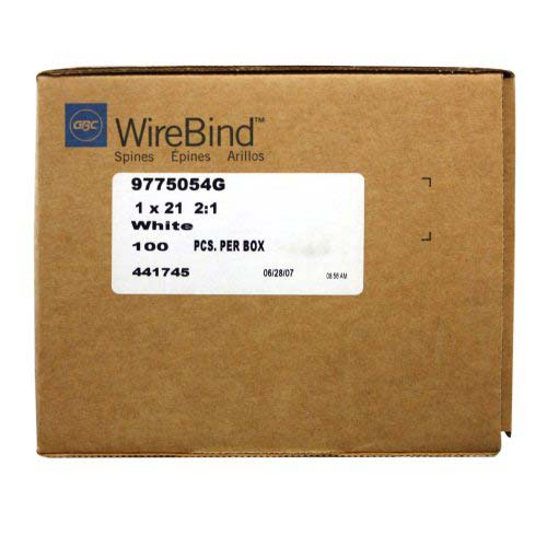 GBC Premium White 1" 2:1 Twin Loop Wire - 9775054