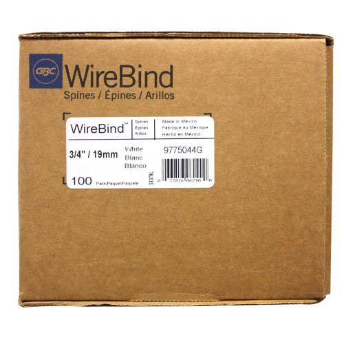 GBC Premium White 3/4" 2:1 Twin Loop Wire - 9775044