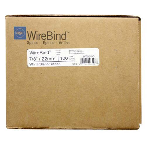 GBC Premium White 7/8" 2:1 Twin Loop Wire - 9775049