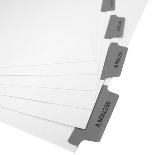 GBC Preprinted Fifth Cut Index Tabs Section I thru V - 8210706