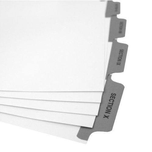 GBC Preprinted Fifth Cut Index Tabs Sections VI thru X - 8210705