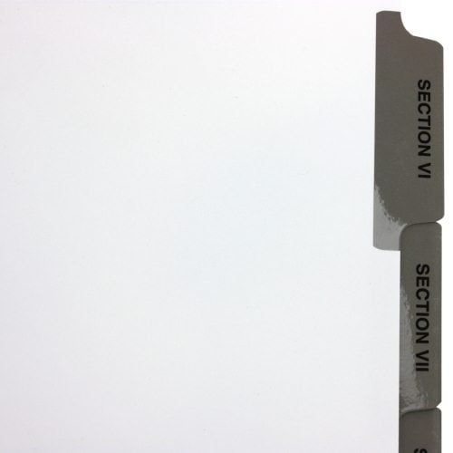 GBC Preprinted Fifth Cut Index Tabs Sections VI thru X - 8210705