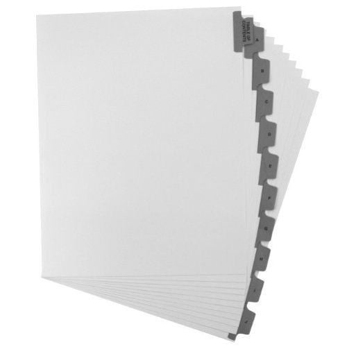 GBC Preprinted Tenth Cut Alphabet Index Tabs A thru J - 8210711