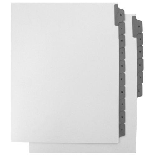 GBC Preprinted Tenth Cut Alphabet Index Tabs K thru Z - 8210716