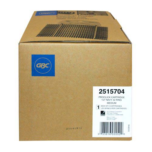 GBC Proclick Pronto 1/2" Navy Cassettes 100pk - 2515704