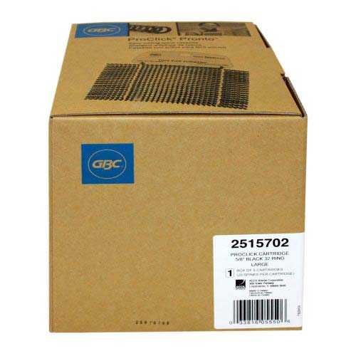 GBC Proclick Pronto 5/8" Black Cassettes 100pk - 2515702