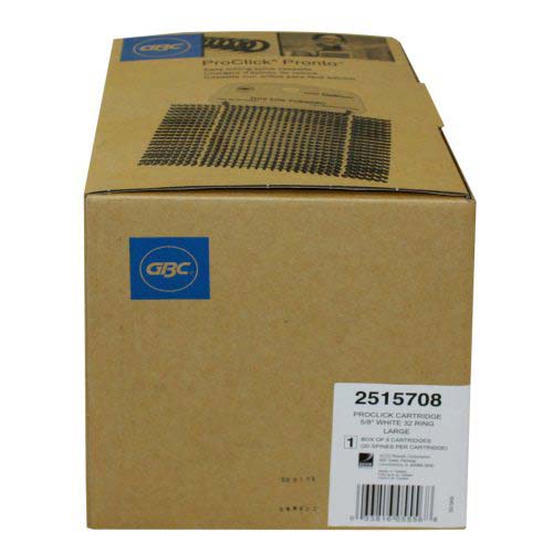GBC Proclick Pronto 5/8" White Cassettes 100pk - 2515708