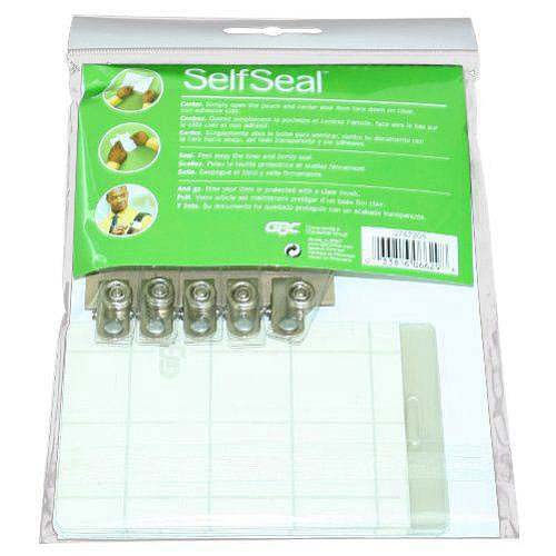 GBC Swingline SelfSeal Prepunched ID Badge Size Cold Pouches w/ Clips (Vertical) 10pk - 3747205B