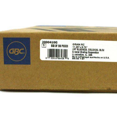 GBC Sky Blue Grain 8.75" x 11.25" Covers w Window 100 sets - 2000400