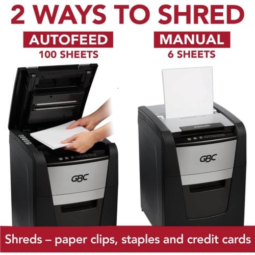 GBC Stack and Shred 100M AutoFeed Level P-5 Micro-Cut Shredder - WSM1757603
