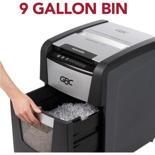 GBC Stack and Shred 100X AutoFeed Level P-4 Cross-Cut Shredder - WSM1757602