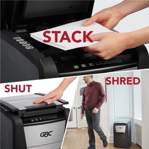 GBC Stack and Shred 150X AutoFeed Level P-4 Cross-Cut Shredder - WSM1757604
