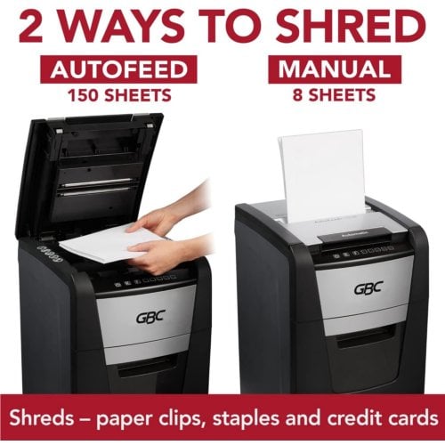 GBC Stack and Shred 150X AutoFeed Level P-4 Cross-Cut Shredder - WSM1757604