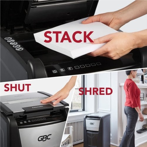 GBC Stack and Shred 230X AutoFeed Level P-4 Cross-Cut Shredder - WSM1757606