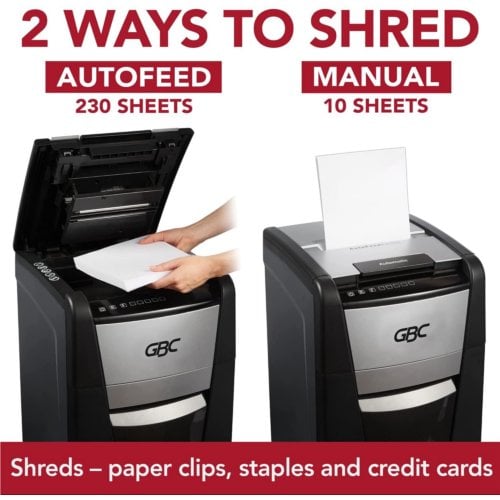 GBC Stack and Shred 230X AutoFeed Level P-4 Cross-Cut Shredder - WSM1757606