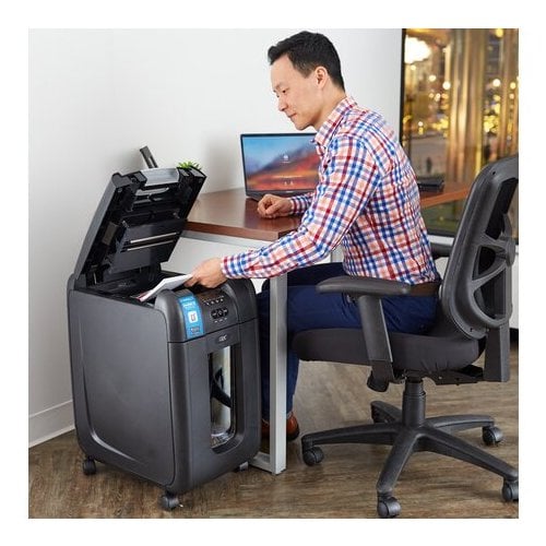 GBC Stack-and-Shred 300X SmarTech Level P-4 Auto Feed Cross-Cut Shredder - 1757576