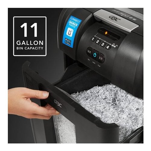 GBC Stack-and-Shred 300X SmarTech Level P-4 Auto Feed Cross-Cut Shredder - 1757576