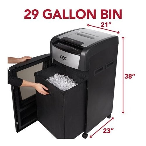 GBC Stack-and-Shred 600M Level P-5 Auto Feed Micro-Cut Shredder - 1758577