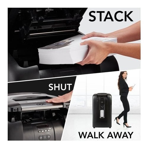 GBC Stack-and-Shred 750X SmarTech Level P-4 Auto Feed Cross-Cut Shredder - 1757578