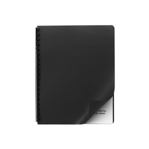 GBC Swingline 8.75" x 11.25" Black Solids Plastic Presentation Covers 25pk - 25703