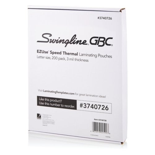 GBC Swingline EZUse Letter Size Speed Thermal Pouches