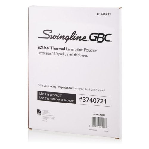 GBC Swingline EZUse Letter Size Thermal Laminating Pouches