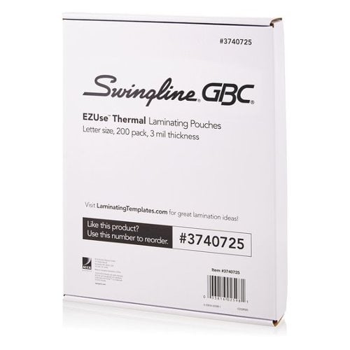 GBC Swingline EZUse Letter Size Thermal Laminating Pouches
