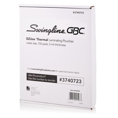 GBC Swingline EZUse Letter Size Thermal Laminating Pouches