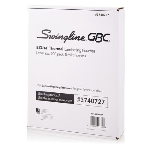 GBC Swingline EZUse Letter Size Thermal Laminating Pouches