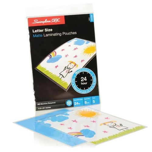 GBC Swingline SelfSeal NoMistakes Letter Size Matte Laminating Pouches 5pk - 3747202C