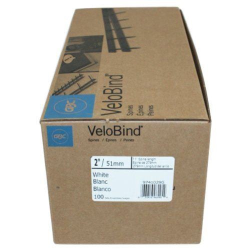 GBC Premium White 2" x 11" 11-Pin Velobind Strips - 9741029