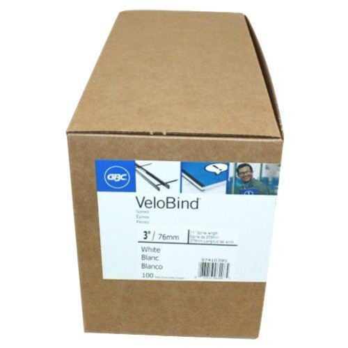 GBC Premium White 3" x 11" 11-Pin Velobind Strips - 9741039